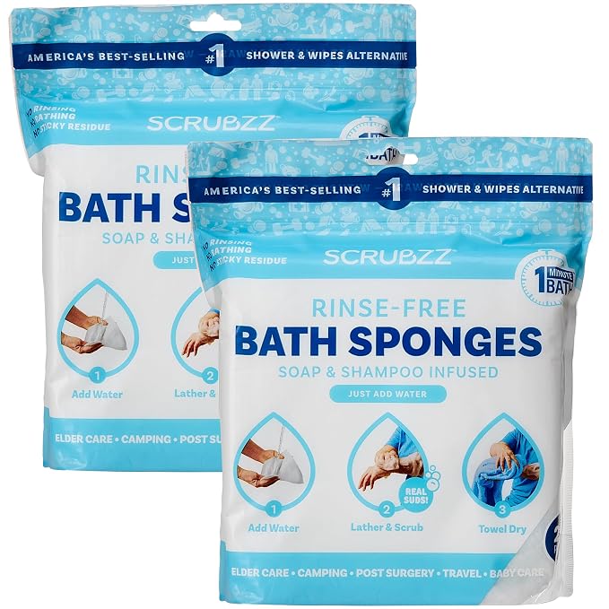 Scrubzz Disposable No Rinse Bathing Wipes by Scrubzz