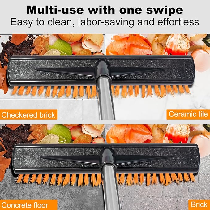 18" Heavy Push Broom for Outdoor Floor Cleaning Heavy Duty Outdoor Broom - Image 4