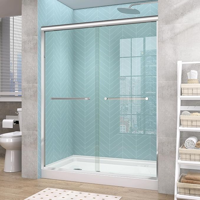 GETPRO Shower Door 68-72 in. W x 72 in. H Double Sliding Semi-Frameless Bypasss by GETPRODeluxeBathroomSolutionExpert