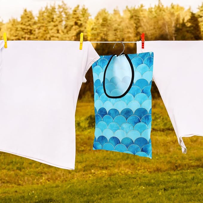 2 Pcs Summer Clothes Pin Bag Mermaids Clothespin Bag Holder Clothespin Holder - Image 5