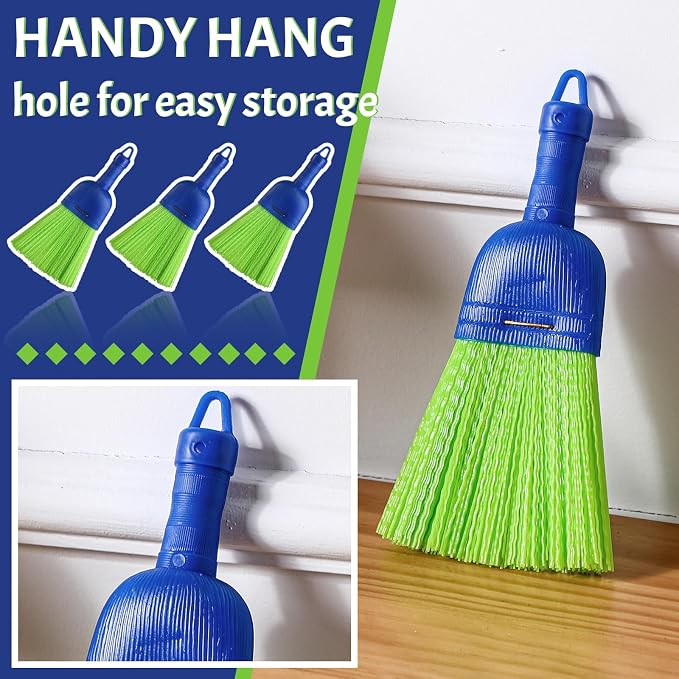Domensi 6 Pcs Whisk Broom Poly Fiber Handheld Brush Hand Brush Outdoor Car Broom - Image 3