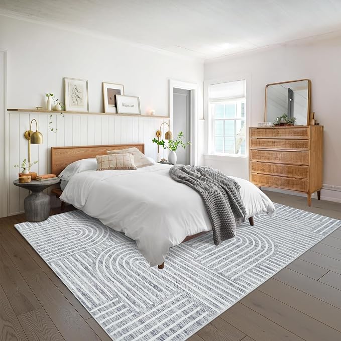 Washable Rug 5x7 Area Rugs for Living Room, Abstract Rug for Bedroom, Soft - Image 3