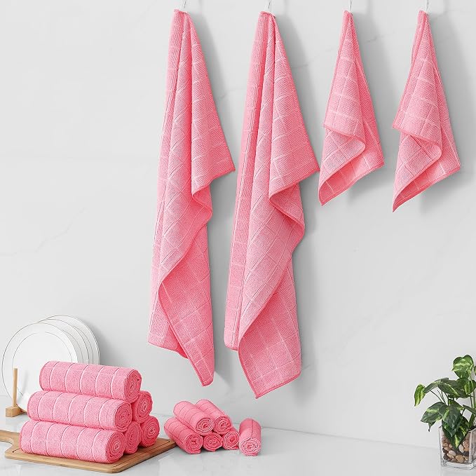 Homaxy Microfiber Kitchen Towels and Dishcloths Set, 20 Pack Soft and Absorbent - Image 8