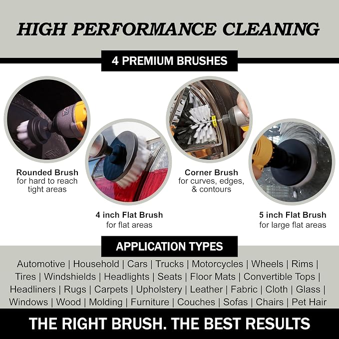 Interior Car Detailing Drill Brush Set - Image 2