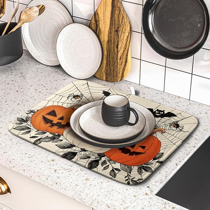 Halloween Pumpkin Dish Drying Mat - Image 5