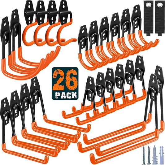 26 Pack Garage Hooks Heavy Duty Utility Steel by HUPBIPY