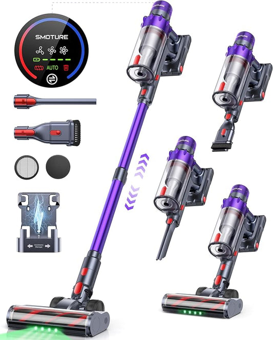 Cordless Vacuum Cleaner, 600W 50KPA 65 Mins Runtime Vacuum Cleaners by CORDLESSVACUUMCLEANER