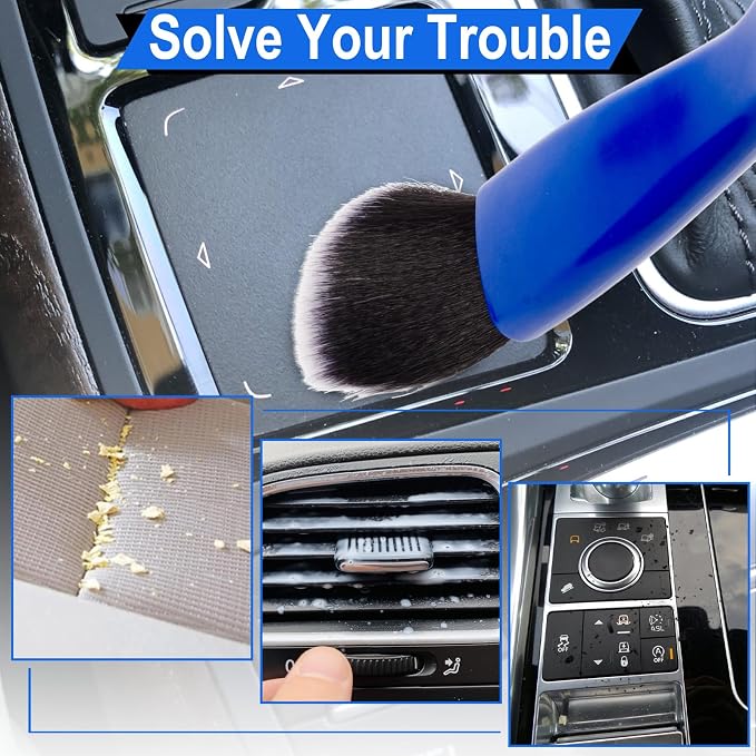 Double Head Brush for Car Clean, 2 in 1 Car Detailing Brush, Double Ended - Image 5