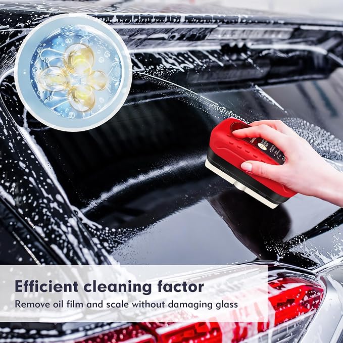 Automotive Oil Film Cleaning Brush, Car Glass Oil Film Cleaner Brush, Oil - Image 2
