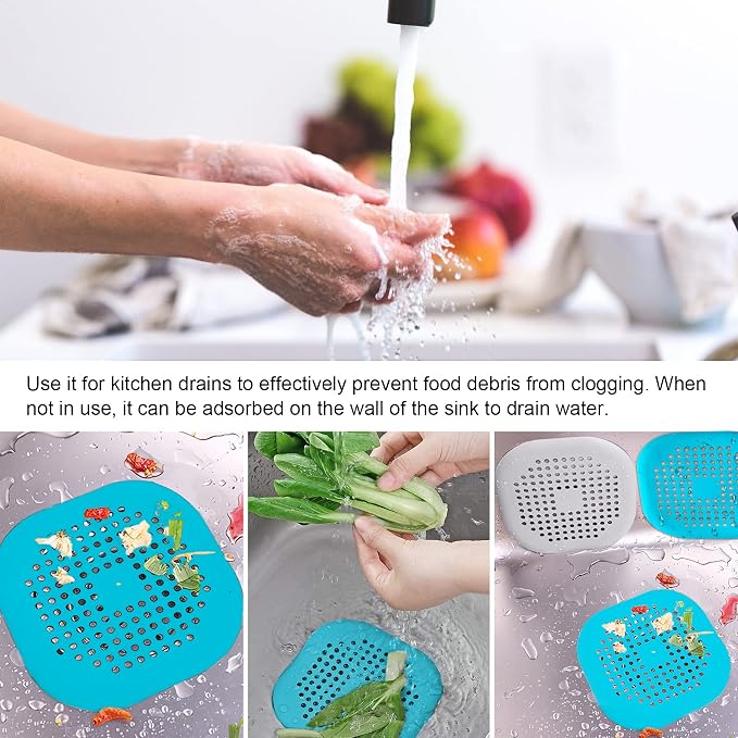 4 Pcs Shower Drain Hair Catcher Bathtub Stopper Home Drain Protectors Drain - Image 6