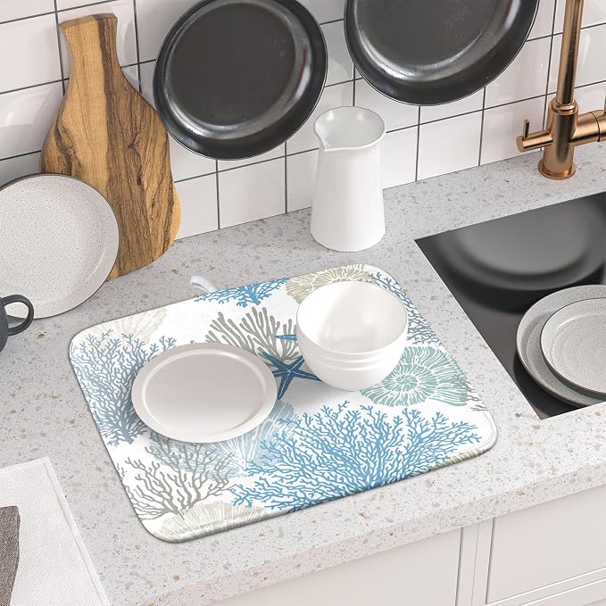 Nautical Coastal Dish Drying Mat - Image 6
