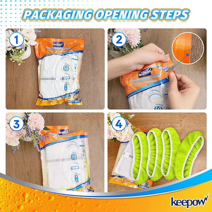 KEEPOW Reusable XL Mop Pads Compatible - Image 7