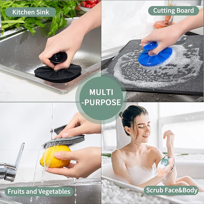 Silicone Sponge 3 Pack, BEAUTAIL Non-Scratch Scrub Sponges, - Image 6