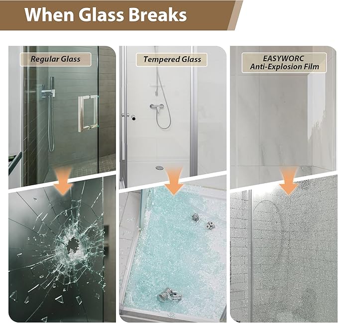Frameless Glass Shower Door, 43-48" W x 76" H Sliding Frameless Shower Door - Image 3