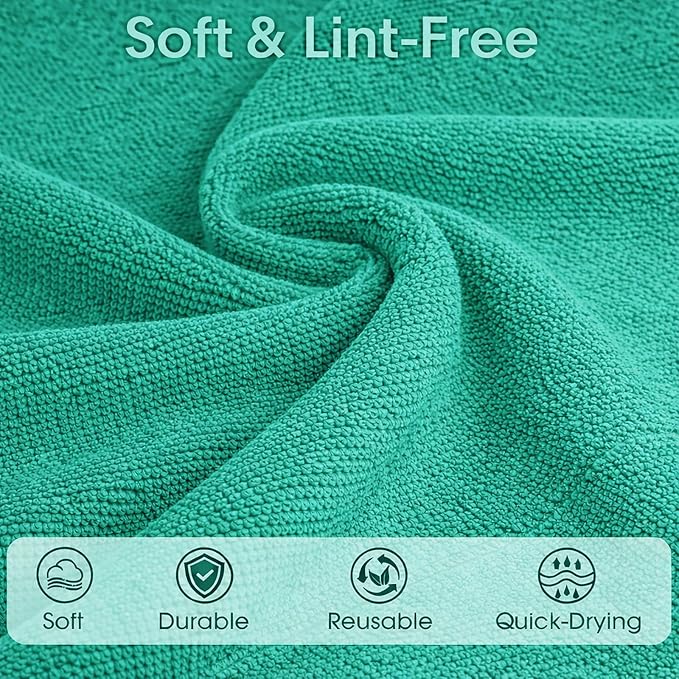 Microfiber Cleaning Cloth Roll–100 Pack, Tear Away Microfiber Towels, - Image 2