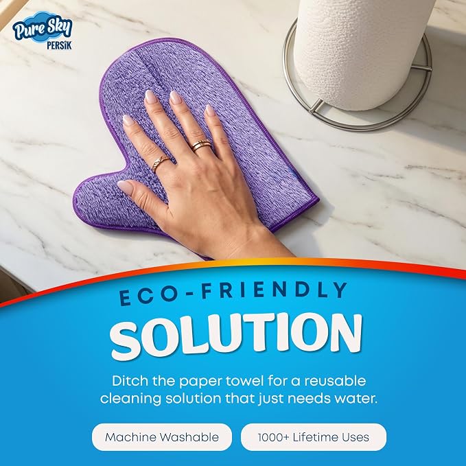 persik Pure-Sky Ultra Microfiber Cleaning Glove – JUST ADD Water No Detergents - Image 7