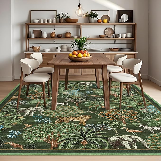 GarveeHome Jungle Rug 10x13 Washable Area Rugs - Image 3