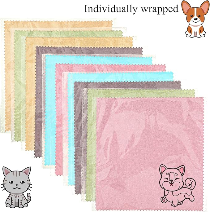 WILLBOND 20 Pcs Microfiber Cleaning Cloth Cute Dog Design Microfiber Cloth Soft - Image 4