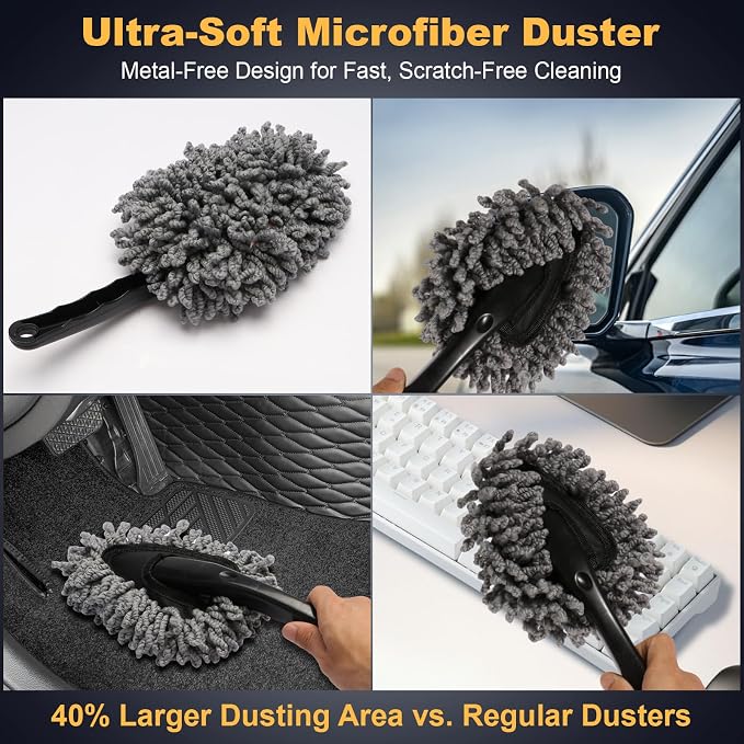 8-Piece Car Interior & Exterior Cleaning Kit - 160g Gel - Image 4