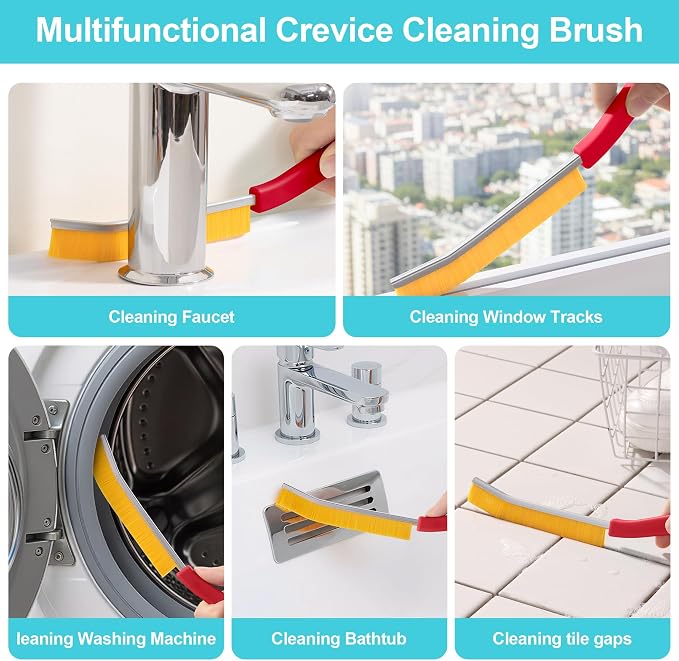 JOYMOOP 4 Pack Crevice Cleaning Brush, House Cleaning Supplies, Magnetic Gap - Image 9