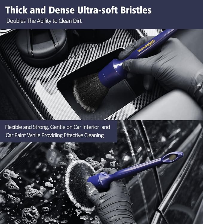YeewayVeh Car Detailing Brush Set, Auto Interior Exterior Detail Brushes Car - Image 2