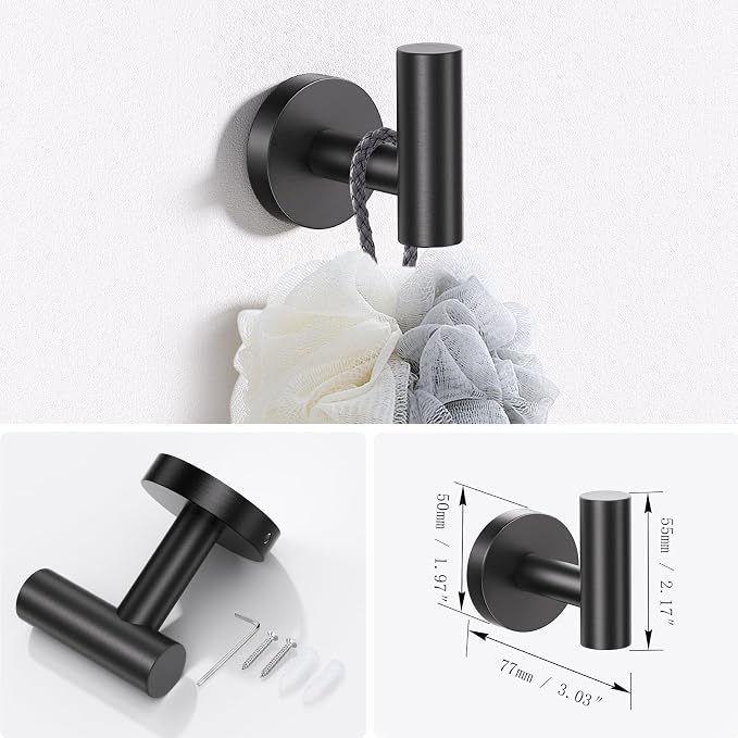 Lairuier Bathroom Hardware Set, 4-Piece Towel Bar Set Include Toilet Paper - Image 4