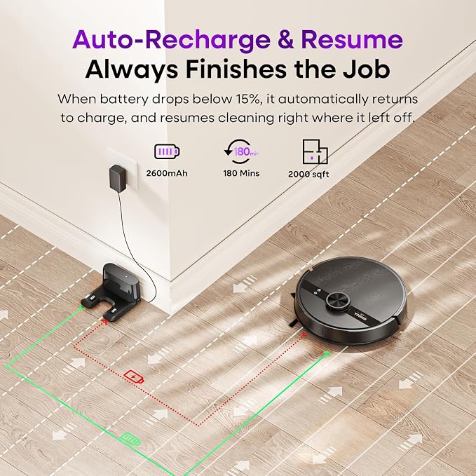 MONSGA Robot Vacuum and Mop Combo, 5000Pa Robotic Vacuum - Image 7
