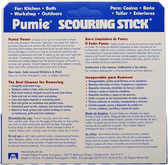 PUMIE 3 Pack Scouring Stick, Toilet Bowl Ring Remover, Heavy Duty Extra Strong - Image 4