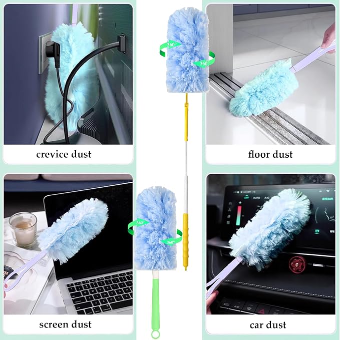 Heavy Duty Duster Refill for Swiffer Duster, Disposable Dusters Kit for - Image 4
