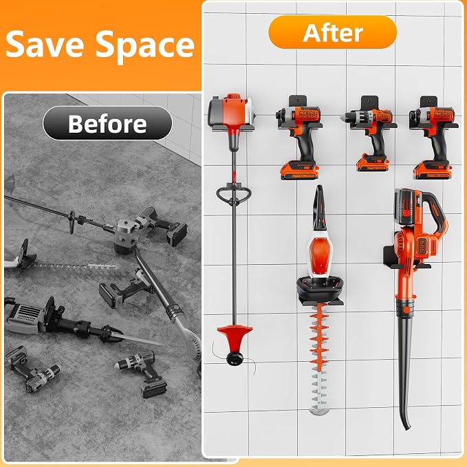 Garage Organization Wall Mounted Storage Rack, Heavy Duty Tool Hanger - Image 6