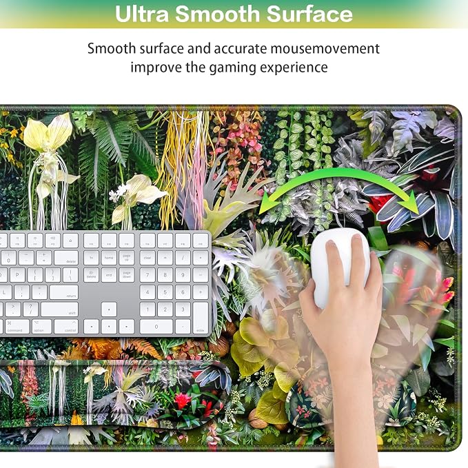 Desk Mat Floral, Large Gaming Mouse Pad - Image 3