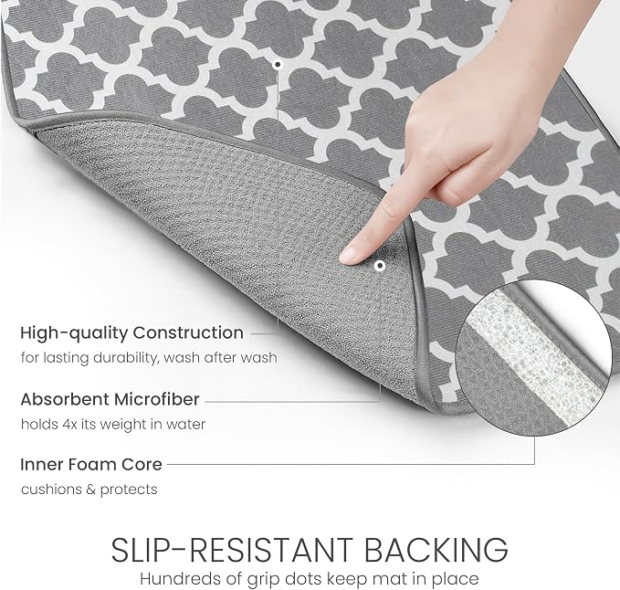Bellemain XXL Dish Mat 24" x 17" Microfiber Dish Drying Mat, Super absorbent - Image 4