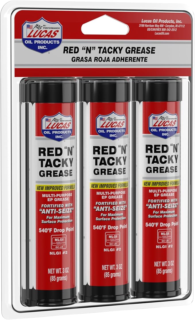 Lucas Oil 10318 Red N Tacky Grease 3 Ounce Combo Pack by LucasOil