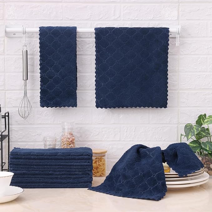 Homaxy 24 Pack Dish Towels for Kitchen, Super Soft and Absorbent Coral Velvet - Image 6