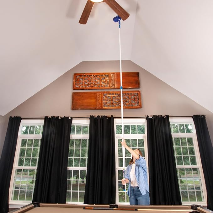 Unger Connect and Clean Microfiber Ceiling Fan Duster, Household Cleaning - Image 3