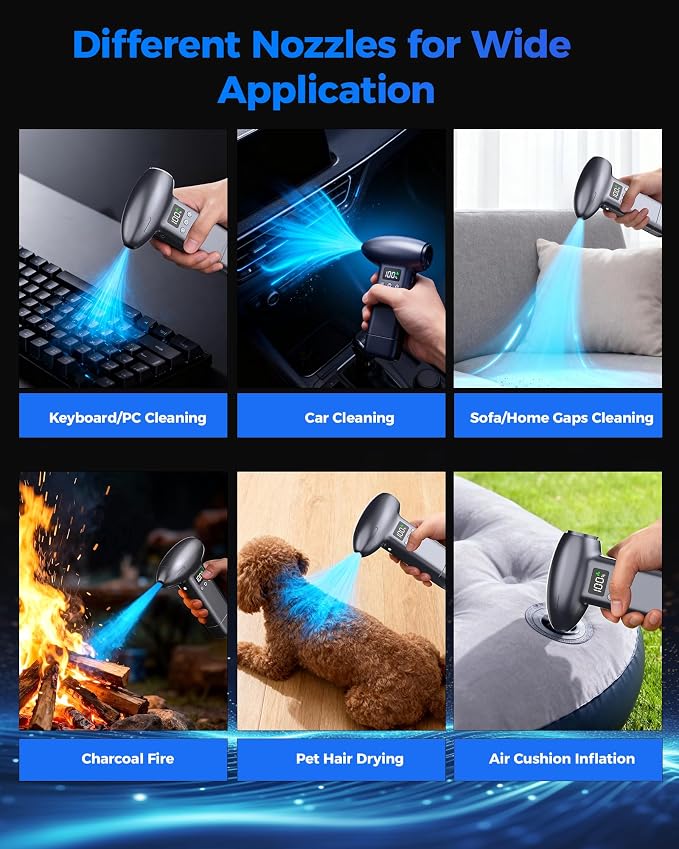 Upgraded Compressed Air Duster-300000RPM Ultra-Powerful Brushless Motor - Image 9