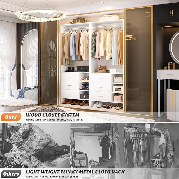 Aheaplus 2.5FT Closet System - Image 4