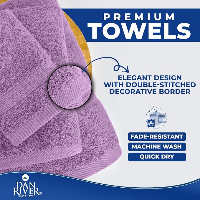 DAN RIVER 8 PC Luxury Bath Towels - Image 6