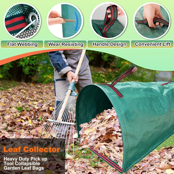 72 Gallon Leaf Collector, Reusable Yard Dustpan-Type Garden Bag, Heavy Leaf - Image 3