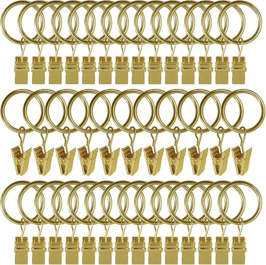 44 Pack Metal Curtain Rings by AMZSEVEN