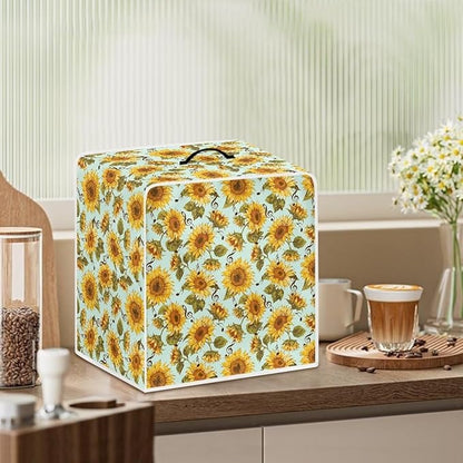 Mumeson Sunflower Blossom Coffee Maker Cover Stand Mixer or Coffee Machine Fingerprint Protection Cover Small Kitchen Machine Cover Fit Multi Kitchen Styles