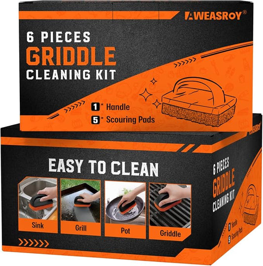 12-Piece Griddle Cleaning Kit for Blackstone, Flat Top Grill Cleaning Kit by AWEASROY