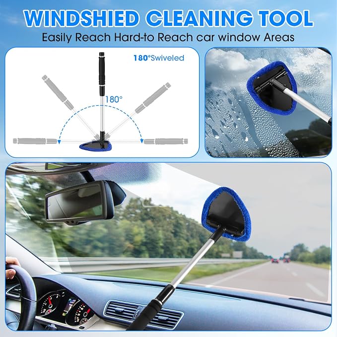 Windshield Cleaner Tool, Car Interior Cleaning Kit - Image 5