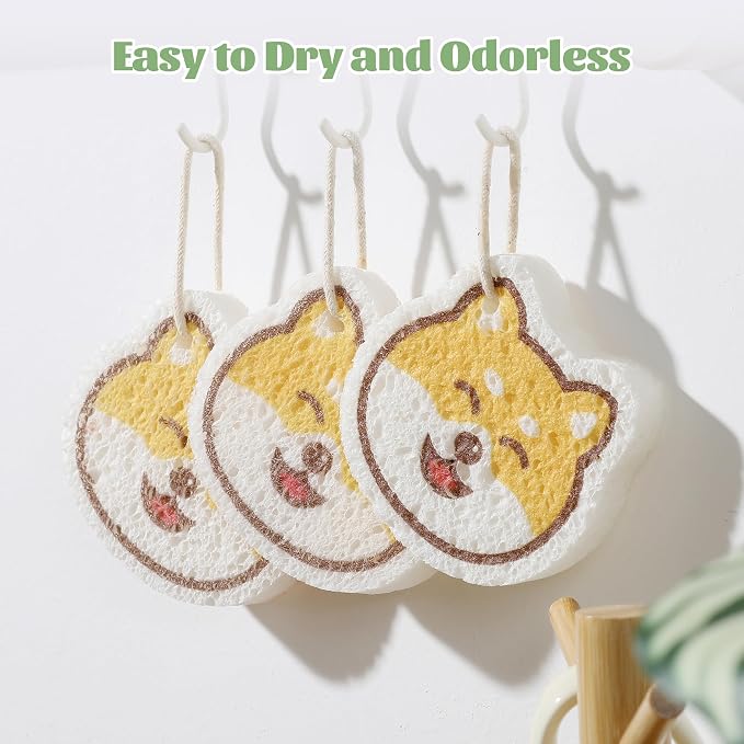 JOYMOOP Cartoon Kitchen Sponge, Cellulose Sponges - Image 8