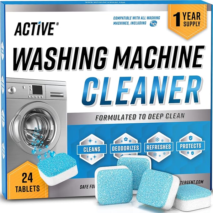 Washing Machine Cleaner Descaler 24 Pack by ACTIVE