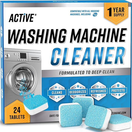 Washing Machine Cleaner Descaler 24 Pack by ACTIVE