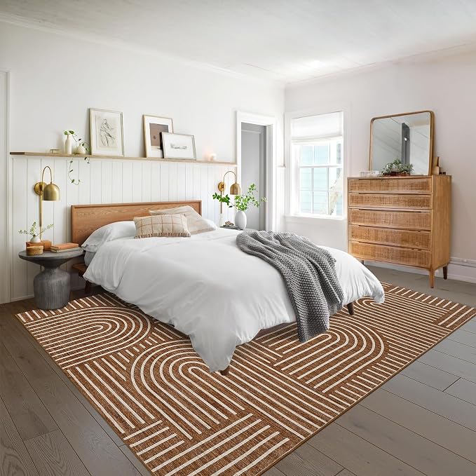 Washable Rug 6x9 Area Rugs for Living Room, Abstract Rug for Bedroom, Soft - Image 2