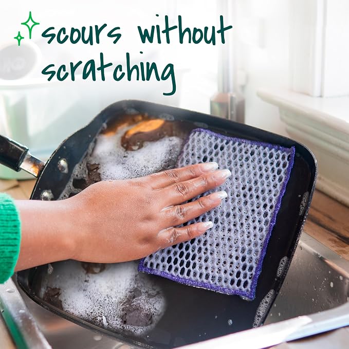 Scotch-Brite® Stay Clean Scrubbing Dish Cloths, Reusable and Long-Lasting Mesh - Image 6