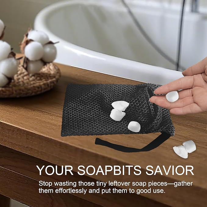 2 Pack Soap Bag Deep Roughness, Bar Soap Pouch Saver Pocket, Body Scrubber - Image 4