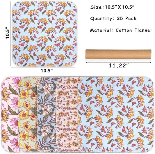 25 Pack Reusable Tissue Paperless Towel Roll Washable Cotton - Image 2